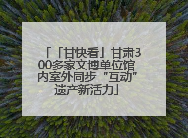 「甘快看」甘肃300多家文博单位馆内室外同步“互动”遗产新活力