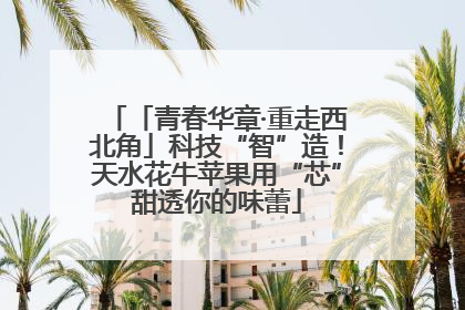 「青春华章·重走西北角」科技“智”造！天水花牛苹果用“芯”甜透你的味蕾