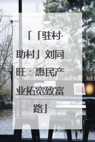 「驻村·助村」刘同旺：惠民产业拓宽致富路