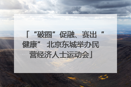 “破圈”促融、赛出“健康” 北京东城举办民营经济人士运动会
