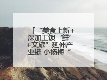 “美食上新+深加工锁‘鲜’+文旅”延伸产业链 小杨梅“撬动”大产业