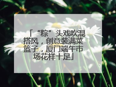 “粽”头戏吹混搭风，创意装满菜篮子，厦门端午市场花样十足