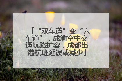 “双车道”变“六车道”，成渝空中交通航路扩容，成都出港航班延误或减少