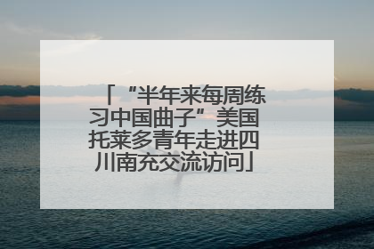 “半年来每周练习中国曲子”美国托莱多青年走进四川南充交流访问