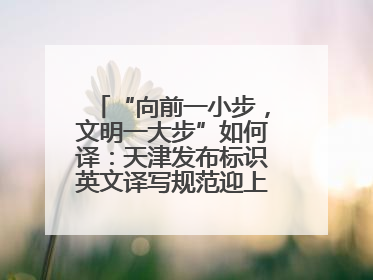 “向前一小步，文明一大步”如何译：天津发布标识英文译写规范迎上合峰会