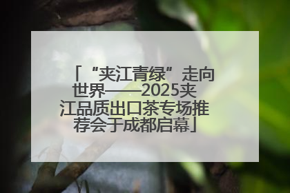 “夹江青绿”走向世界——2025夹江品质出口茶专场推荐会于成都启幕