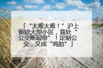 “太难太难！”沪上新建大型小区，竟处“公交断层带”！定制公交，又成“鸡肋”
