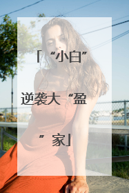 “小白”逆袭大“盈”家