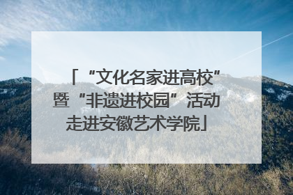 “文化名家进高校”暨“非遗进校园”活动走进安徽艺术学院