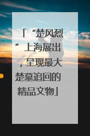 “楚风烈”上海展出，呈现最大楚墓追回的精品文物