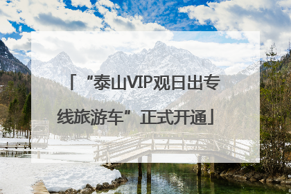 “泰山VIP观日出专线旅游车”正式开通
