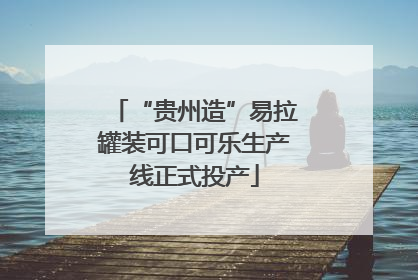 “贵州造”易拉罐装可口可乐生产线正式投产