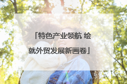 特色产业领航 绘就外贸发展新画卷