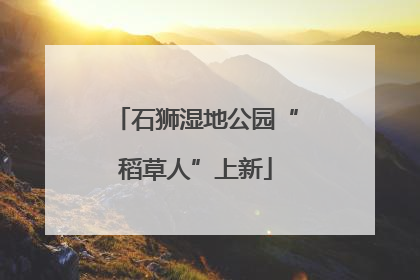 石狮湿地公园“稻草人”上新