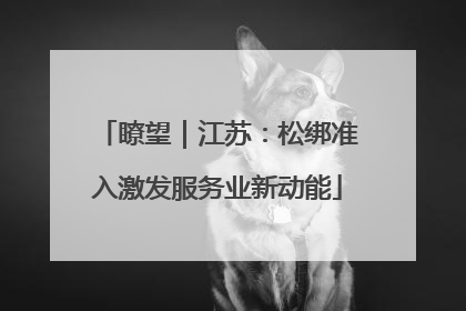 瞭望｜江苏：松绑准入激发服务业新动能
