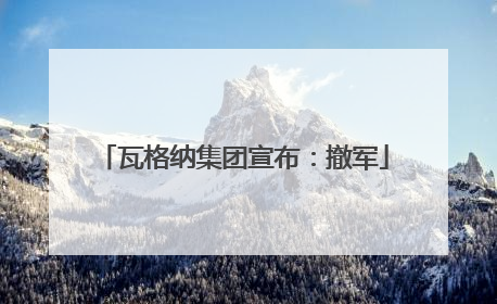 瓦格纳集团宣布：撤军