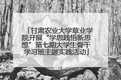 甘肃农业大学草业学院开展“学思践悟新思想”第七期大学生骨干学习班主题实践活动