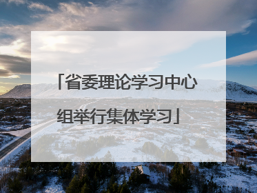 省委理论学习中心组举行集体学习
