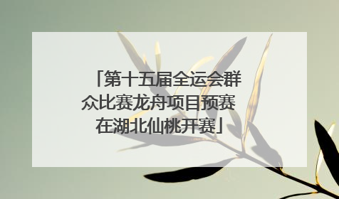 第十五届全运会群众比赛龙舟项目预赛在湖北仙桃开赛
