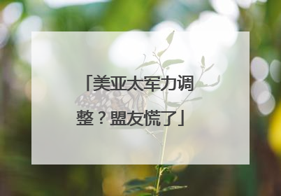 美亚太军力调整？盟友慌了
