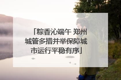 粽香沁端午 郑州城管多措并举保障城市运行平稳有序