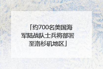 约700名美国海军陆战队士兵将部署至洛杉矶地区