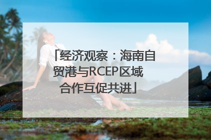 经济观察：海南自贸港与RCEP区域合作互促共进