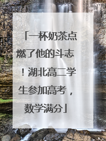 一杯奶茶点燃了他的斗志！湖北高二学生参加高考，数学满分