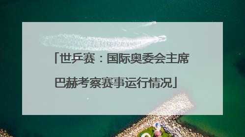 世乒赛：国际奥委会主席巴赫考察赛事运行情况