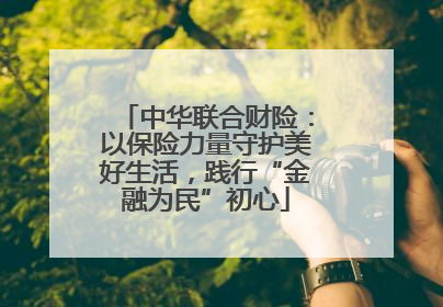 中华联合财险：以保险力量守护美好生活，践行“金融为民”初心