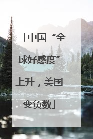 中国“全球好感度”上升，美国变负数