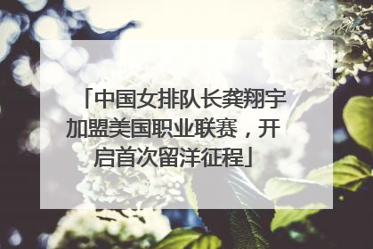 中国女排队长龚翔宇加盟美国职业联赛，开启首次留洋征程