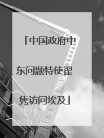 中国政府中东问题特使翟隽访问埃及