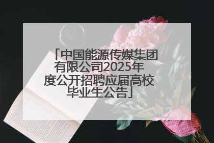 中国能源传媒集团有限公司2025年度公开招聘应届高校毕业生公告