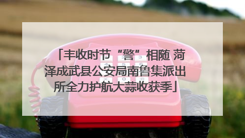 丰收时节“警”相随 菏泽成武县公安局南鲁集派出所全力护航大蒜收获季