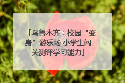 乌鲁木齐：校园“变身”游乐场 小学生闯关测评学习能力