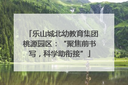 乐山城北幼教育集团桃源园区：“聚焦前书写，科学助衔接”