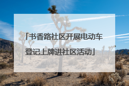 书香路社区开展电动车登记上牌进社区活动