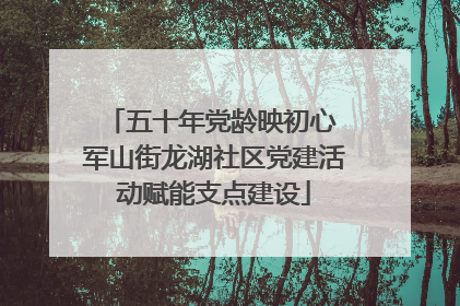 五十年党龄映初心 军山街龙湖社区党建活动赋能支点建设