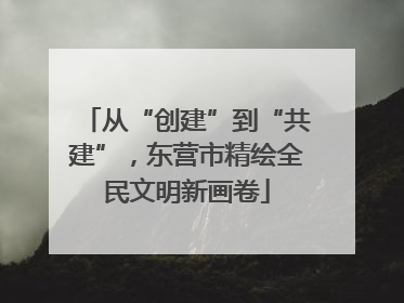 从“创建”到“共建”，东营市精绘全民文明新画卷
