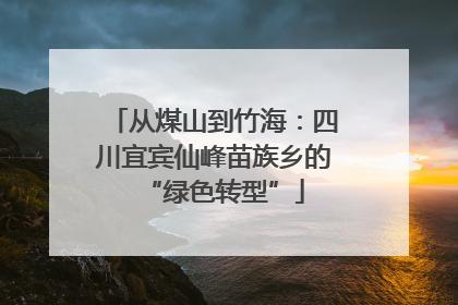从煤山到竹海：四川宜宾仙峰苗族乡的“绿色转型”