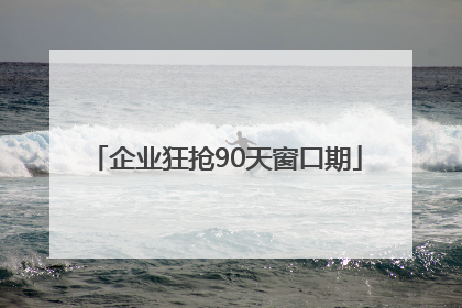 企业狂抢90天窗口期