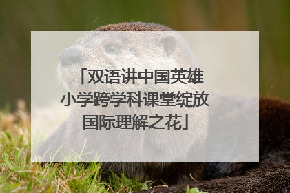 双语讲中国英雄 小学跨学科课堂绽放国际理解之花