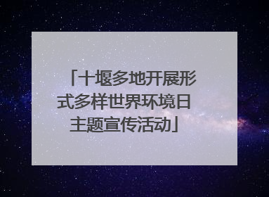 十堰多地开展形式多样世界环境日主题宣传活动