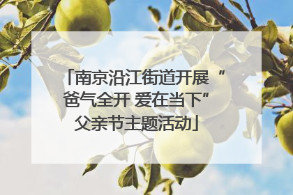 南京沿江街道开展“爸气全开 爱在当下”父亲节主题活动
