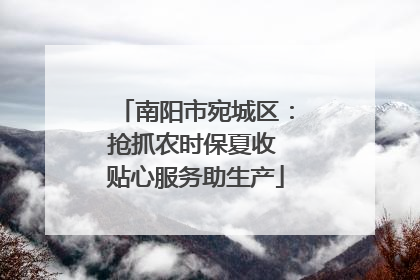 南阳市宛城区：抢抓农时保夏收 贴心服务助生产