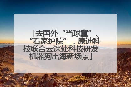 去国外“当球童”、“看家护院”，康迪科技联合云深处科技研发机器狗出海新场景