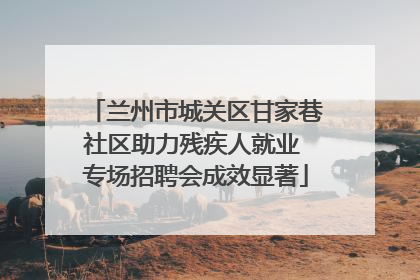 兰州市城关区甘家巷社区助力残疾人就业 专场招聘会成效显著