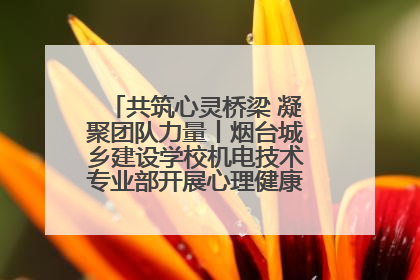 共筑心灵桥梁 凝聚团队力量丨烟台城乡建设学校机电技术专业部开展心理健康讲座及团辅活动