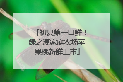 初夏第一口鲜！绿之源家庭农场苹果桃新鲜上市
